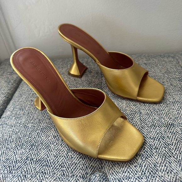 Amina muaddi lupita sandal heels 39 gold - Picture 4 of 7